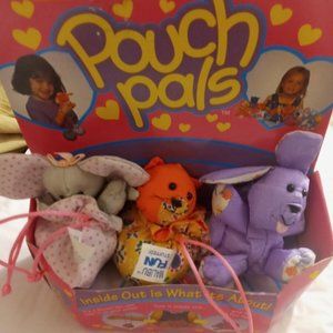 Vintage Pouch Pals Bracelets that hold a plushie Rare from 1997 NOS Janex Corpor